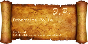 Dobrovics Polla névjegykártya